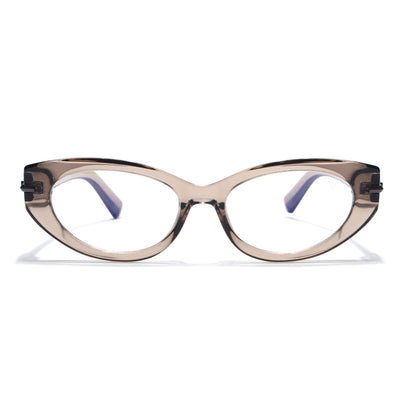 Obsidian | Voyage Brown Cateye Eyeglasses for Women (K050FMG8018)