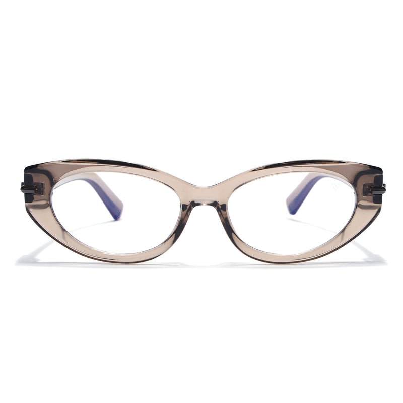 Obsidian | Voyage Brown Cateye Eyeglasses for Women (K050FMG8018)