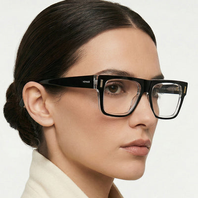 Obsidian | Voyage Black Wayfarer Eyeglasses for Men & Women (K051FMG8062)