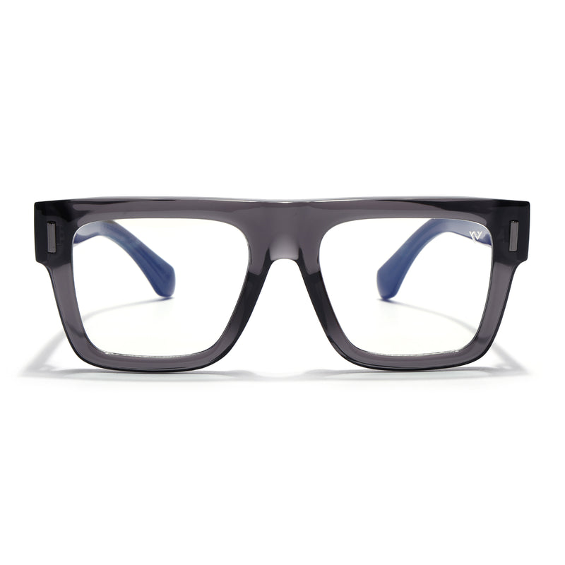 Obsidian | Voyage Grey Wayfarer Eyeglasses for Men & Women (K051FMG8063)