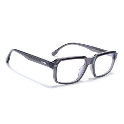 Obsidian | Voyage Grey Rectangle Eyeglasses for Men & Women (K068FMG8047)