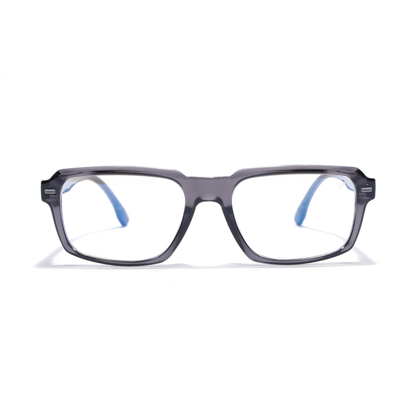 Obsidian | Voyage Grey Rectangle Eyeglasses for Men & Women (K068FMG8047)