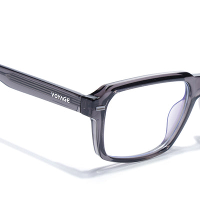 Obsidian | Voyage Grey Rectangle Eyeglasses for Men & Women (K068FMG8047)