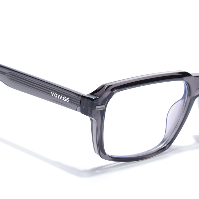 Obsidian | Voyage Grey Rectangle Eyeglasses for Men & Women (K068FMG8047)