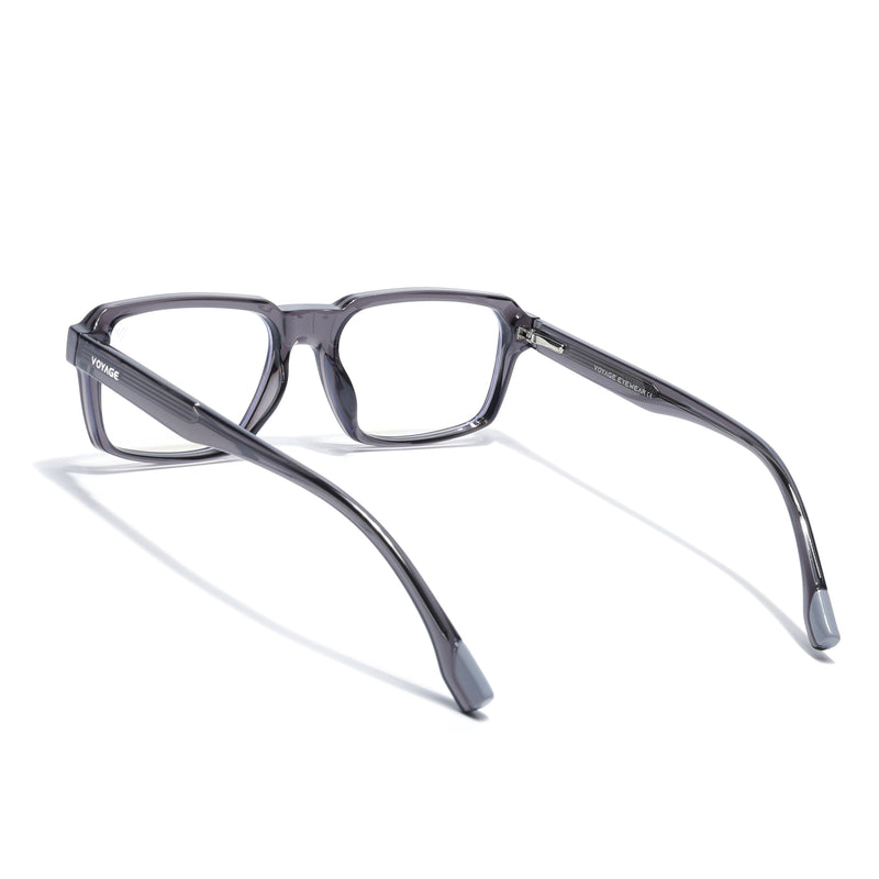 Obsidian | Voyage Grey Rectangle Eyeglasses for Men & Women (K068FMG8047)