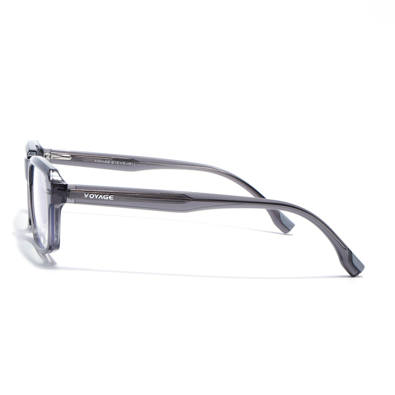 Obsidian | Voyage Grey Rectangle Eyeglasses for Men & Women (K068FMG8047)