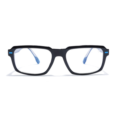 Obsidian | Voyage Black Rectangle Eyeglasses for Men & Women (K068FMG8048)
