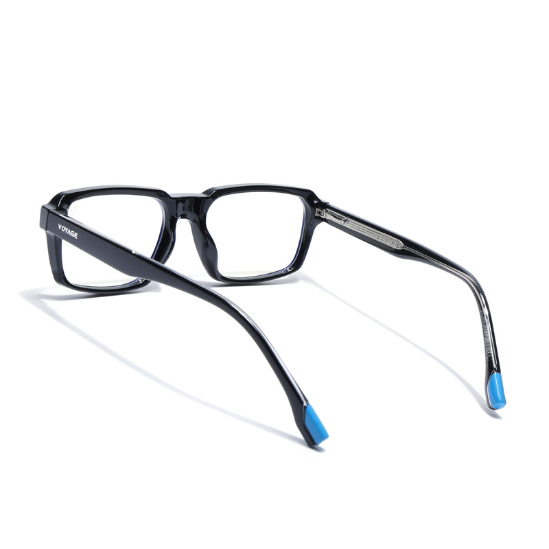 Obsidian | Voyage Black Rectangle Eyeglasses for Men & Women (K068FMG8048)