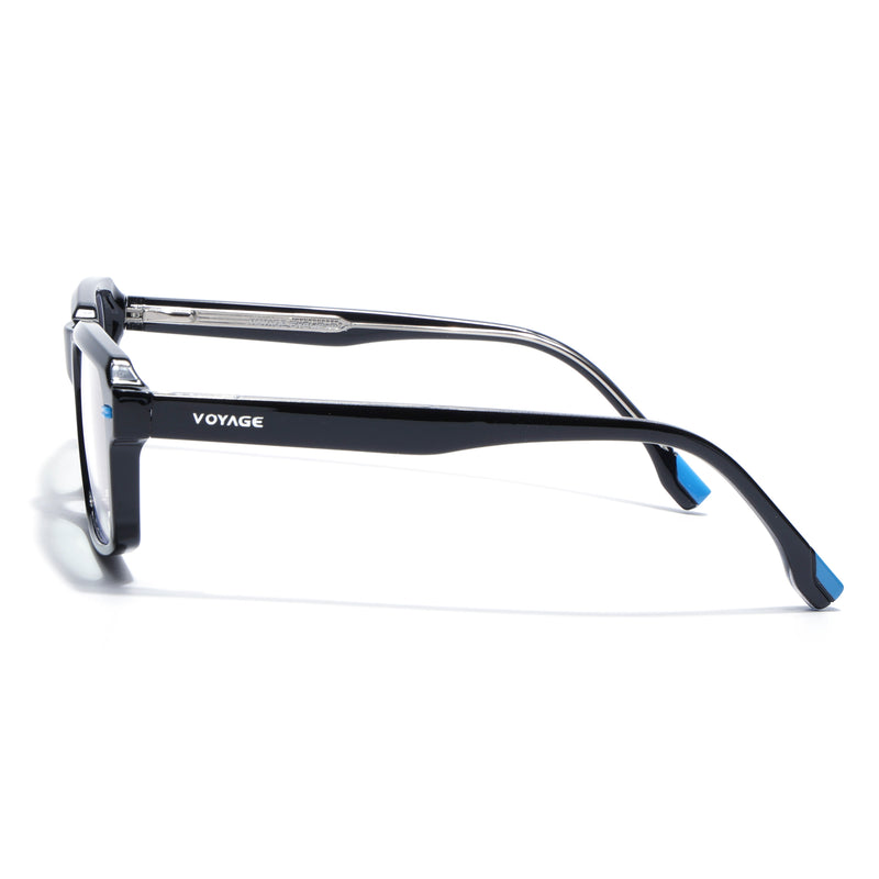 Obsidian | Voyage Black Rectangle Eyeglasses for Men & Women (K068FMG8048)