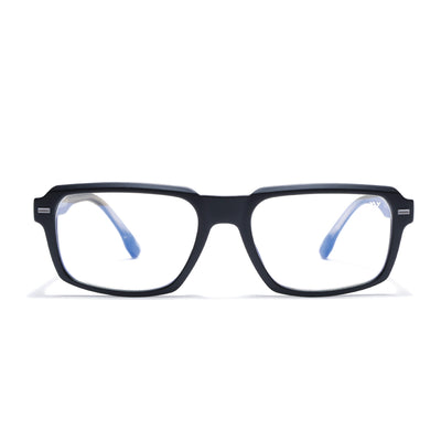 Obsidian | Voyage Black Rectangle Eyeglasses for Men & Women (K068FMG8049)