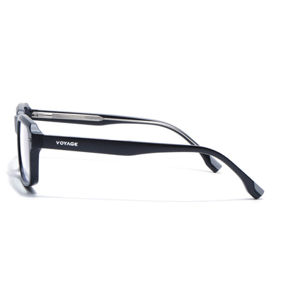 Obsidian | Voyage Black Rectangle Eyeglasses for Men & Women (K068FMG8049)