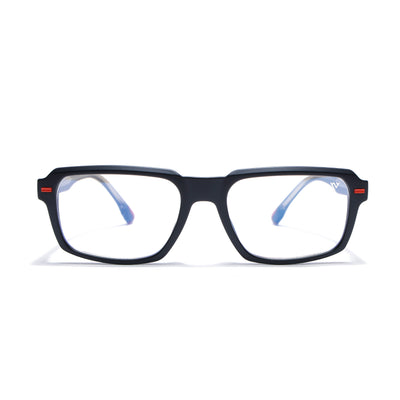 Obsidian | Voyage Black Rectangle Eyeglasses for Men & Women (K068FMG8050)