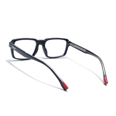 Obsidian | Voyage Black Rectangle Eyeglasses for Men & Women (K068FMG8050)