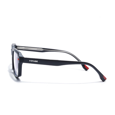 Obsidian | Voyage Black Rectangle Eyeglasses for Men & Women (K068FMG8050)