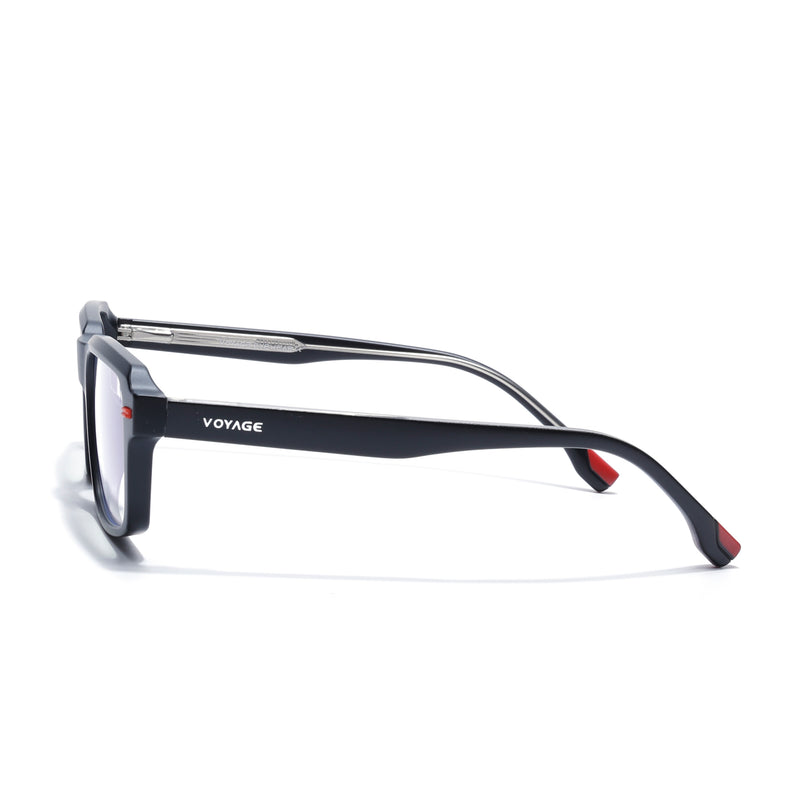 Obsidian | Voyage Black Rectangle Eyeglasses for Men & Women (K068FMG8050)
