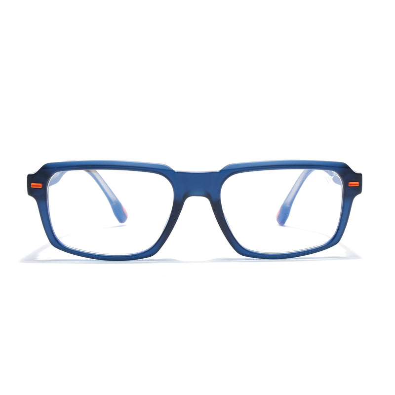Obsidian | Voyage Blue Rectangle Eyeglasses for Men & Women (K068FMG8051)