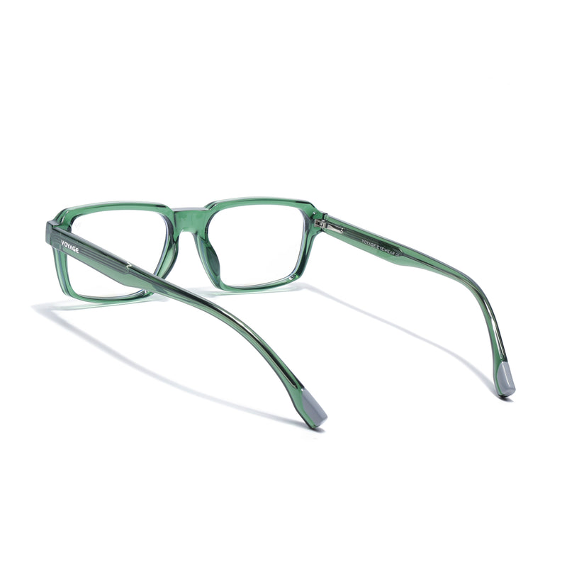 Obsidian | Voyage Green Rectangle Eyeglasses for Men & Women (K068FMG8052)