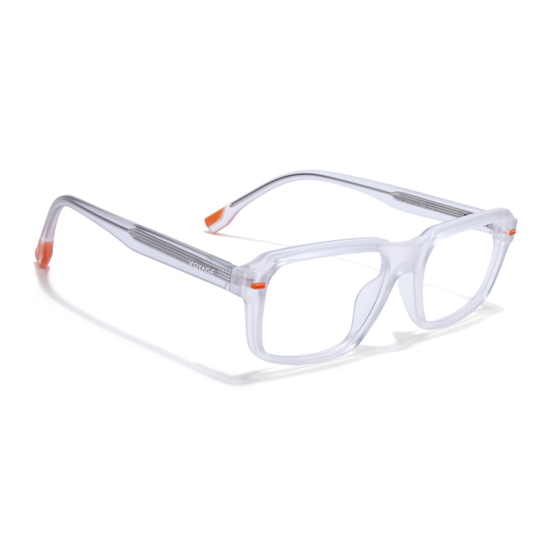 Obsidian | Voyage Transparent Rectangle Eyeglasses for Men & Women (K068FMG8053)