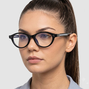 Voyage Glam Black Cateye Eyeglasses for Women (K9172FMG8998)