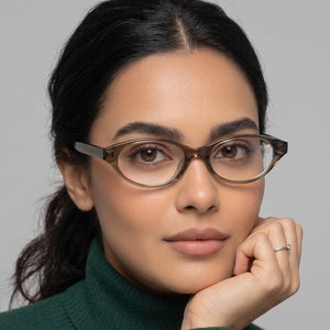 Voyage Glam Olive Cateye Eyeglasses for Women (K9198FMG8997)