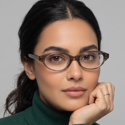 Voyage Glam Olive Cateye Eyeglasses for Women (K9198FMG8997)