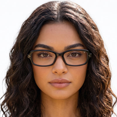 Voyage Glam Black Rectangle Eyeglasses for Men & Women (K9209FMG9002)