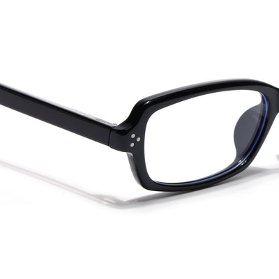 Voyage Black Rectangle Eyeglasses for Men & Women (K9209FMG9002)