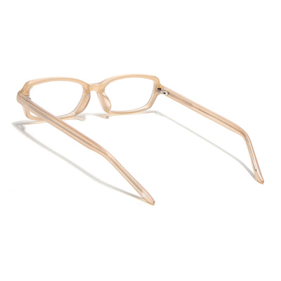 Voyage Cream Rectangle Eyeglasses for Men & Women (K9209FMG9004)