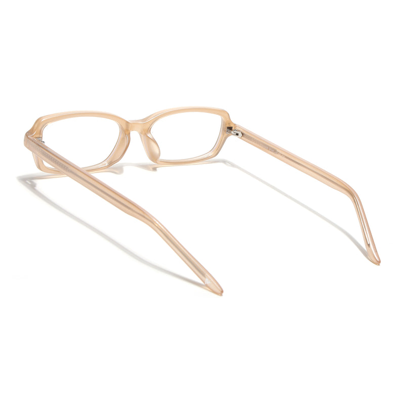 Voyage Cream Rectangle Eyeglasses for Men & Women (K9209FMG9004)