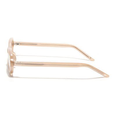 Voyage Cream Rectangle Eyeglasses for Men & Women (K9209FMG9004)