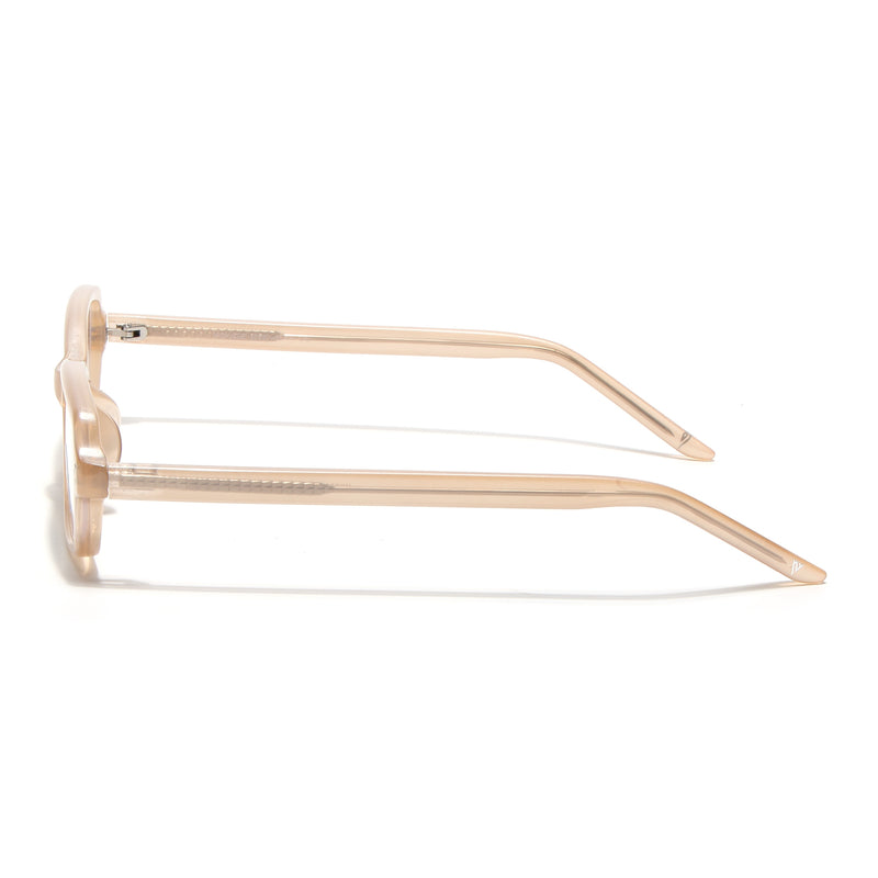 Voyage Cream Rectangle Eyeglasses for Men & Women (K9209FMG9004)