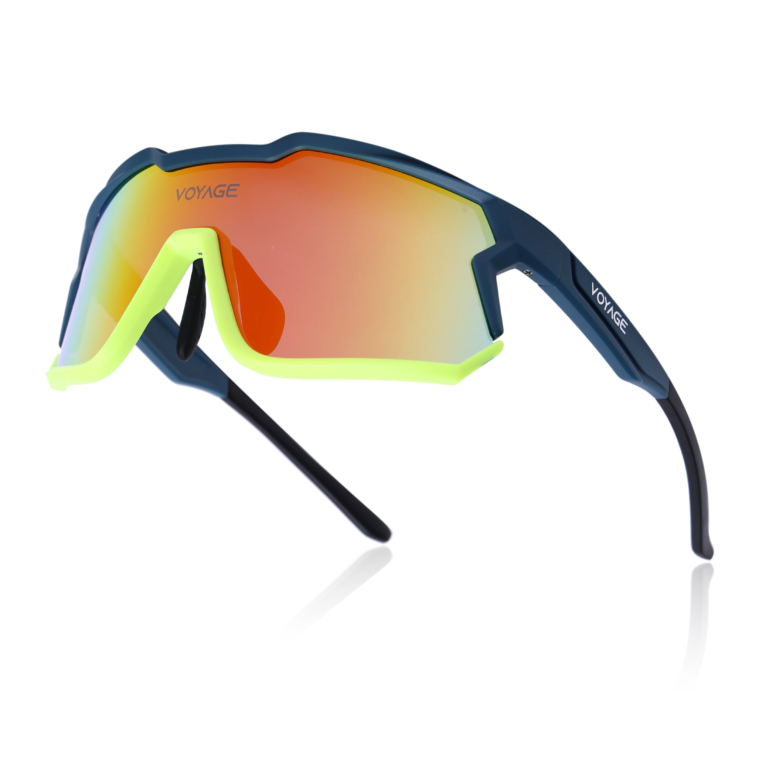 Voyage Select Drift Sunglasses (Multicolor Lens | Blue & Yellow Frame - SLMG6314)