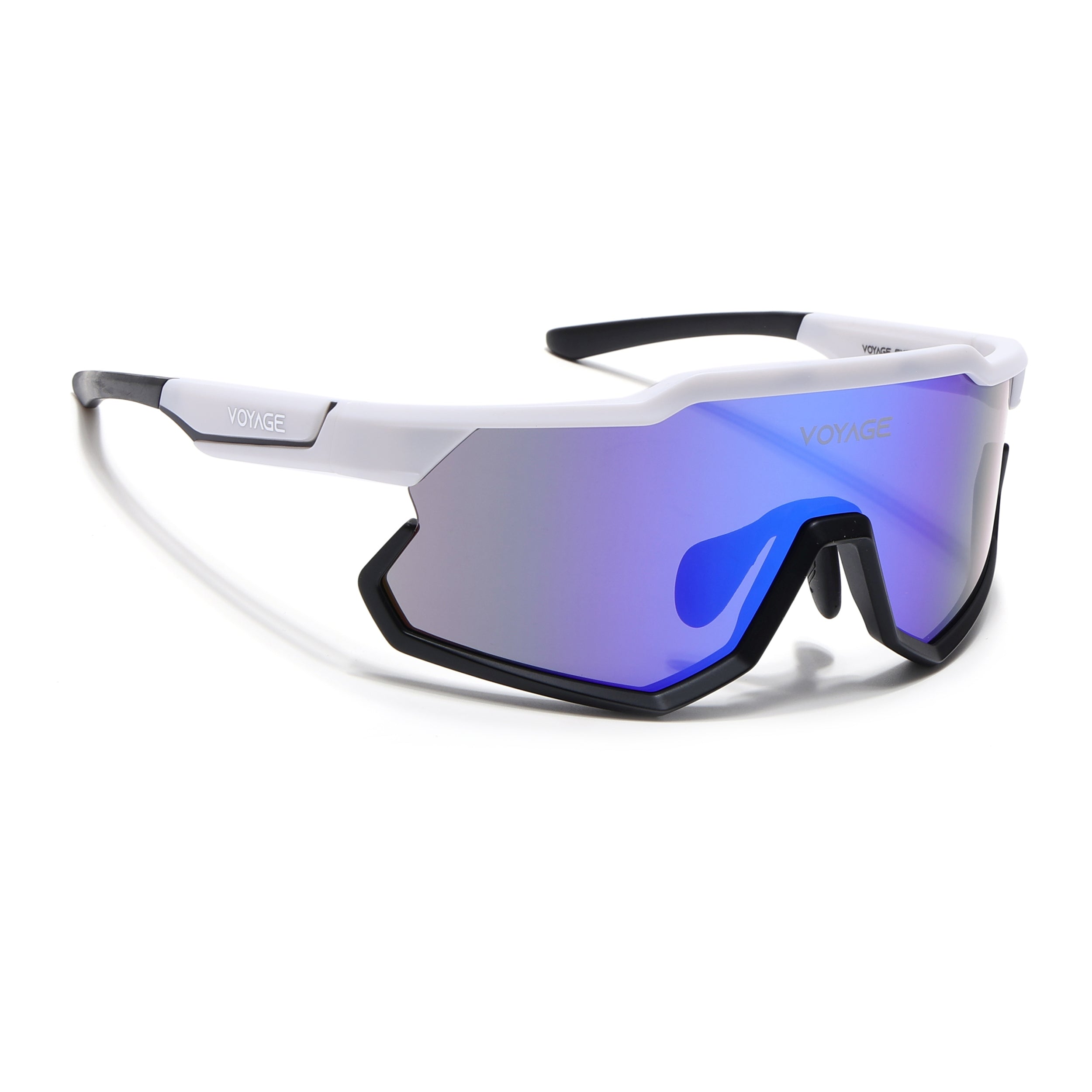 Voyage Select Drift Sunglasses (Blue Lens | White & Black Frame - SLMG6321)