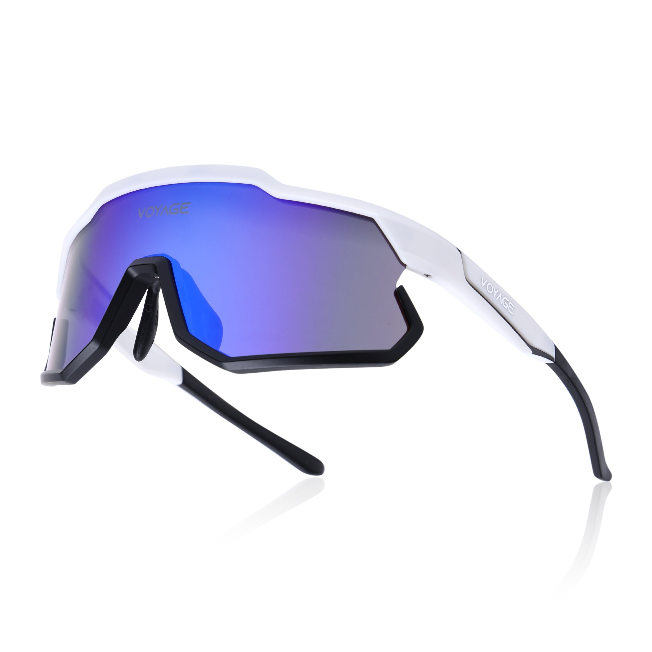 Voyage Select Drift Sunglasses (Blue Lens | White & Black Frame - SLMG6321)