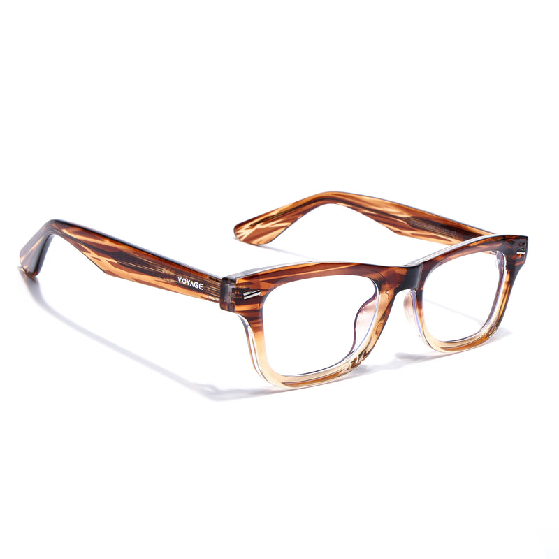 Obsidian | Voyage Brown Wayfarer Eyeglasses for Men & Women (KG2529FMG8043)