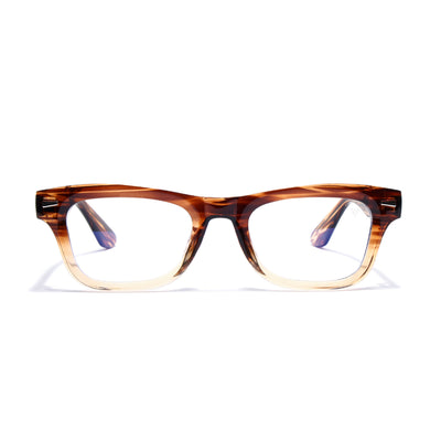 Obsidian | Voyage Brown Wayfarer Eyeglasses for Men & Women (KG2529FMG8043)