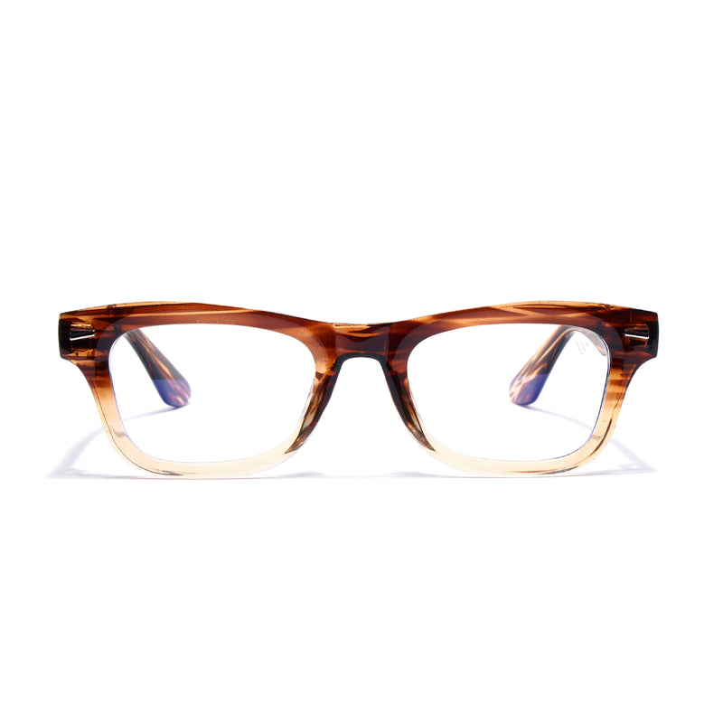 Obsidian | Voyage Brown Wayfarer Eyeglasses for Men & Women (KG2529FMG8043)