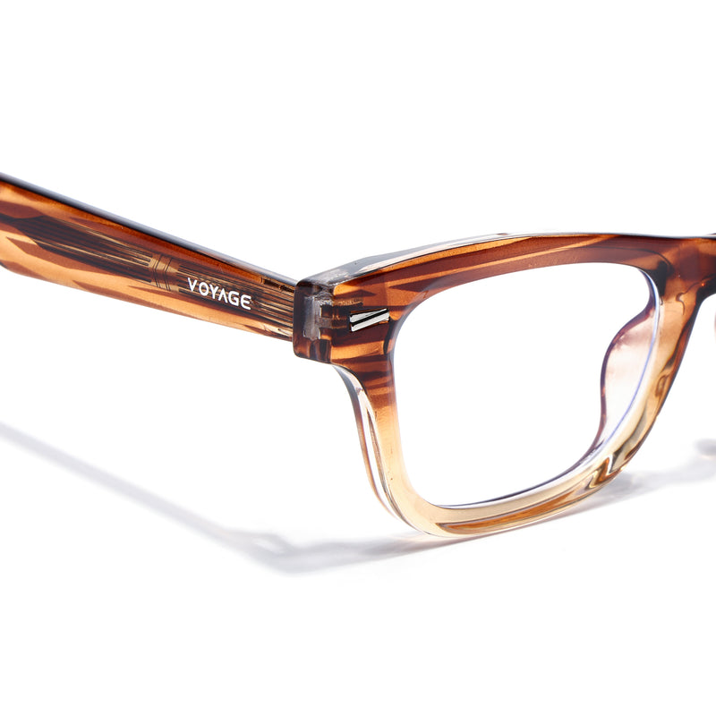Obsidian | Voyage Brown Wayfarer Eyeglasses for Men & Women (KG2529FMG8043)
