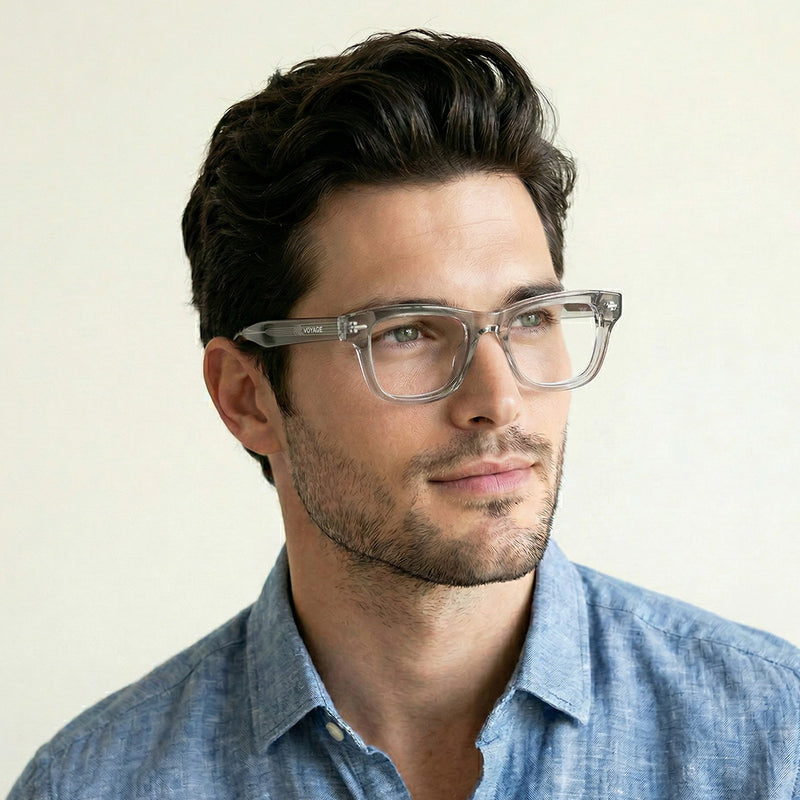 Obsidian | Voyage Grey Wayfarer Eyeglasses for Men & Women (KG2529FMG8045)