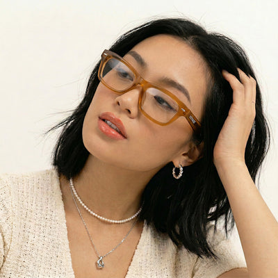Obsidian | Voyage Orange Wayfarer Eyeglasses for Men & Women (KG2529FMG8046)