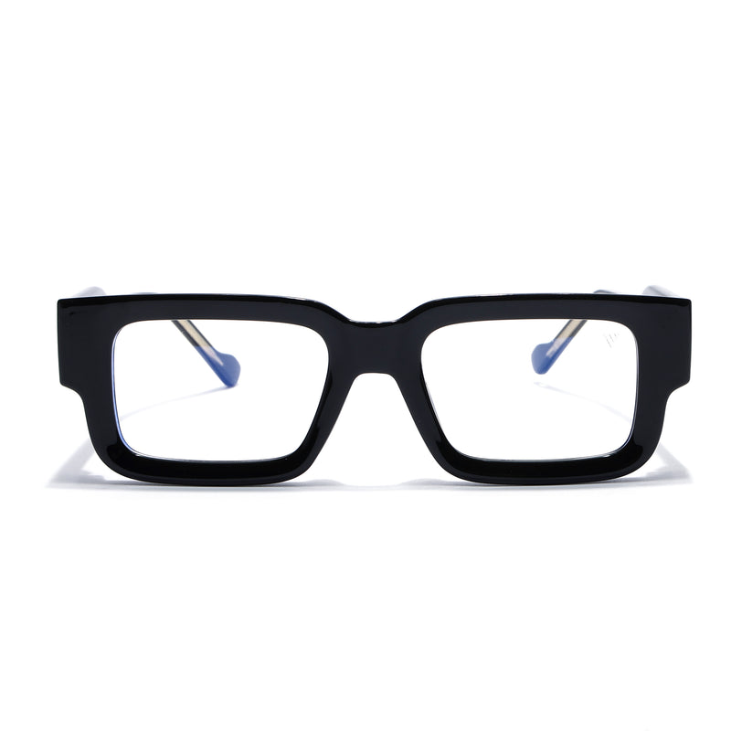 Obsidian | Voyage Black Rectangle Eyeglasses for Men & Women (KG2540FMG8002)