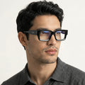 Obsidian | Voyage Black Rectangle Eyeglasses for Men & Women (KG2540FMG8002)