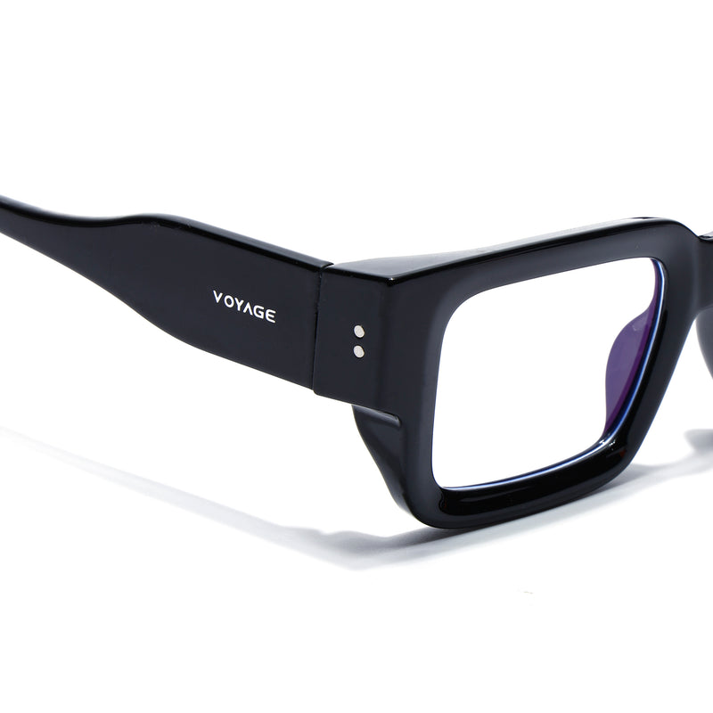 Obsidian | Voyage Black Rectangle Eyeglasses for Men & Women (KG2540FMG8002)