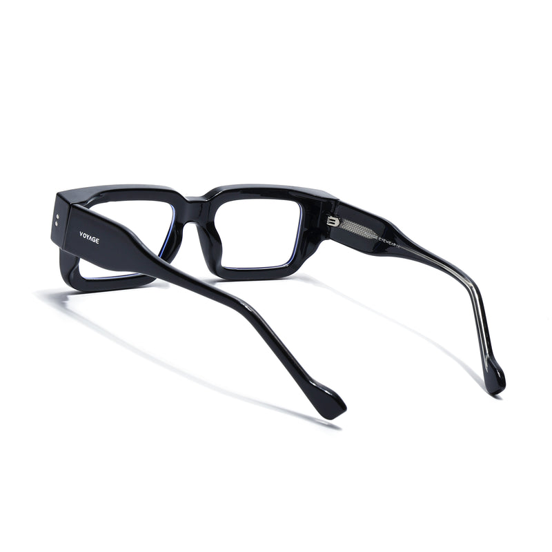 Obsidian | Voyage Black Rectangle Eyeglasses for Men & Women (KG2540FMG8002)