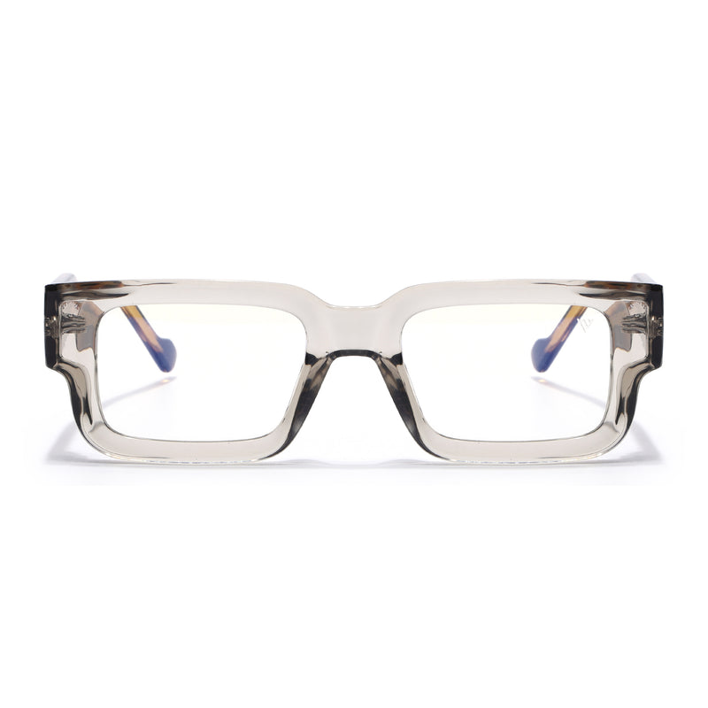 Obsidian | Voyage Brown Rectangle Eyeglasses for Men & Women (KG2540FMG8004)