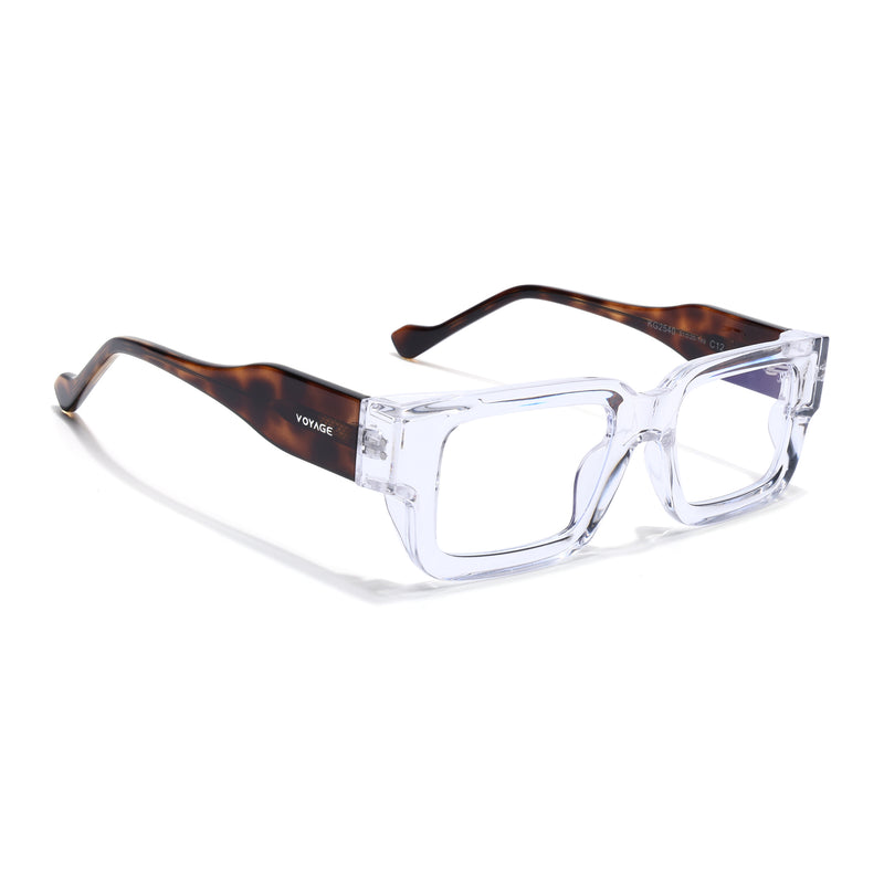 Obsidian | Voyage Transparent Rectangle Eyeglasses for Men & Women (KG2540FMG8005)