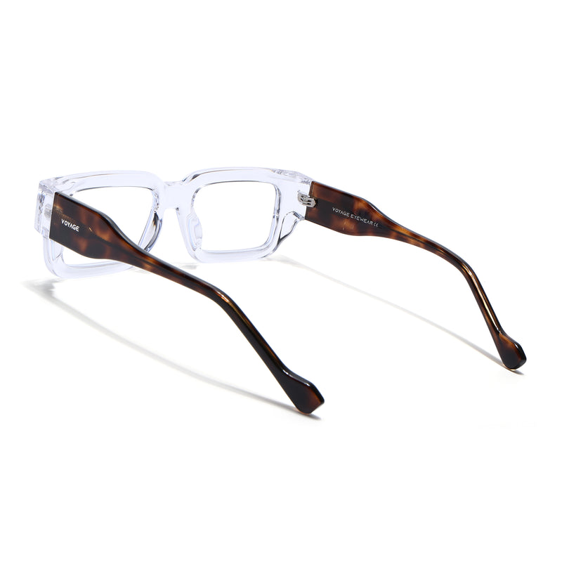 Obsidian | Voyage Transparent Rectangle Eyeglasses for Men & Women (KG2540FMG8005)