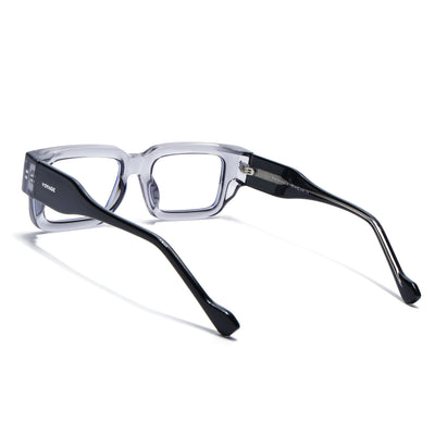 Obsidian | Voyage Grey Rectangle Eyeglasses for Men & Women (KG2540FMG8006)