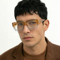 Obsidian | Voyage Orange Rectangle Eyeglasses for Men & Women (KG2540FMG8007)