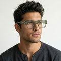 Obsidian | Voyage Green Rectangle Eyeglasses for Men & Women (KG2540FMG8008)